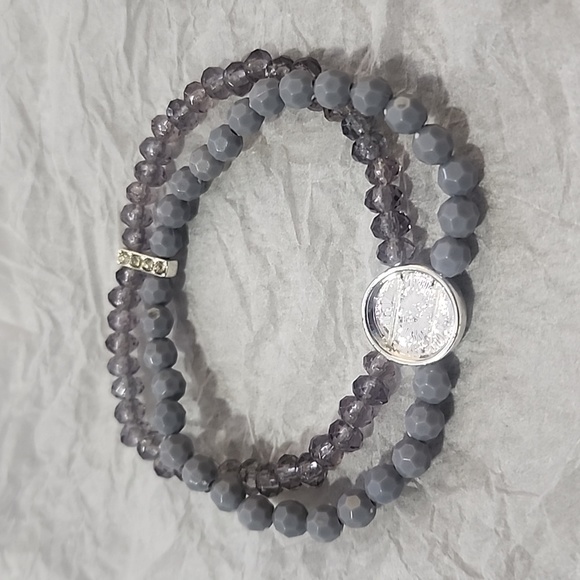 Inspirational Double Row Bead Bracelet - Picture 2 of 3